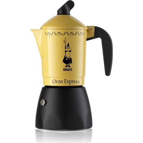 Bialetti Orzo Express Mokka-Kanne Aluminium Jaune Noir