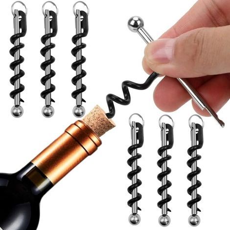 Set di 7 cavatappi compatti e portatili per casa, cucina, hotel, bar, ristorante, viaggi e campeggio.