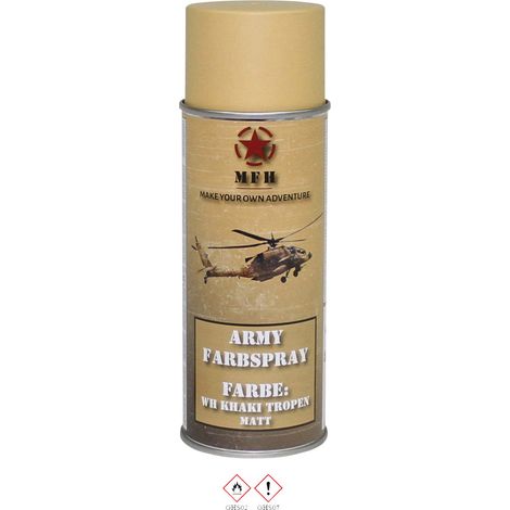 MFH - Military & Adventure 40350 Farbspray WH KHAKI TROPEN matt RAL 1002 400 ml Sand-Gelb (matt) 1 S