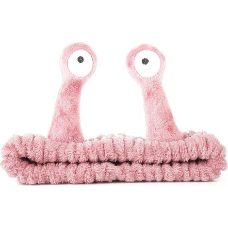 Bandeau pour le visage, bandeau spa Palm and Snail, bandeau maquillage pour femmes, bandeau élastique en polaire corail mignon et coloré, accessoires de cheveux créatifs (1/5)