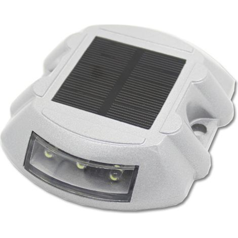 Lampes de chemin solaires à 6 LED, éclairage extérieur étanche pour jardin, terrasse, allée - Lot de 2, lumière blanche normale [HK]-AquaForge