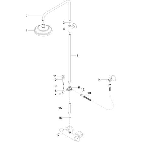 DORNBRACHT 34458360-39 Colonne de douche avec thermostat et douchette