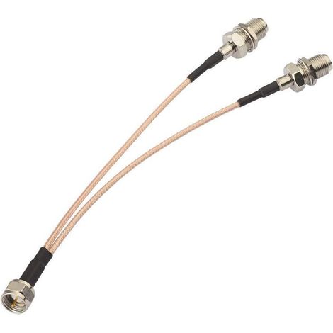 Câble Splitter F 15cm Connecteur F Mâle vers Double Femelle F 2 Voies Câble RG316 50Ohm Faible Perte Séparateur Type V pour Télévision, Audio, Vidéo, Récepteurs Satellites (1/5)