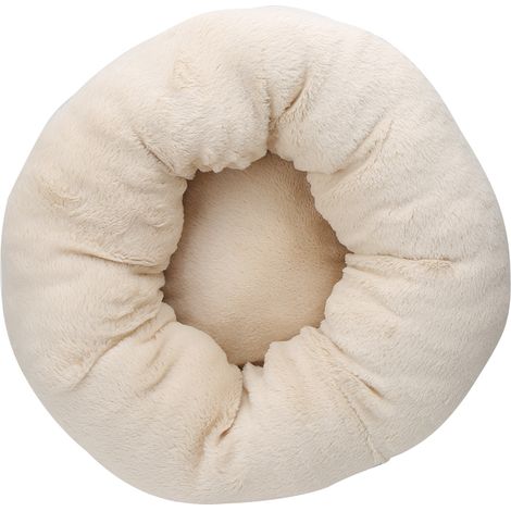 Tapis d'hiver doux et chaud pour animaux de compagnie (chiot, chat, chiot), coussin rond, accessoire nid douillet, marron clair (1/5)