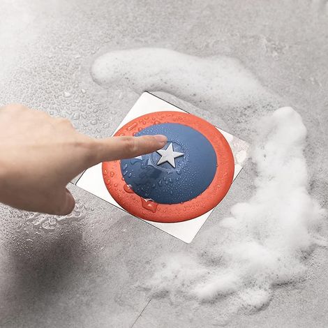 Ensemble universel de 6 bouchons de vidange en silicone pour baignoire et douche (1/4)