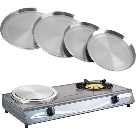 Fundas para cocinas, fundas protectoras para placas de cocina, fundas para sartenes, fundas de acero inoxidable para placas eléctricas, utensilios de cocina, 4 piezas (1/5)