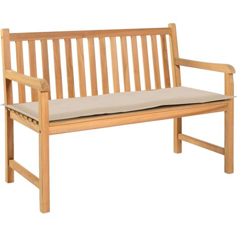 Cuscino per panca da giardino Crema 120 x 50 x 3 cm DEC021559