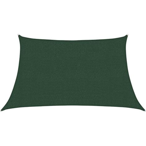 Voile d'ombrage Voile de parasol - 160 g/m² Vert foncé 3/4x2 m PEHD BV277862 - BonneVie (1/5)