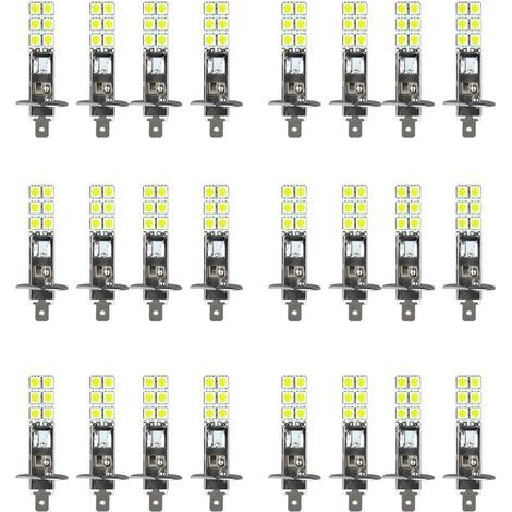 24 Pièces Séries H1 6000K Super Blanc 80W LED Kit D'Ampoules de Phare Antibrouillard (1/2)