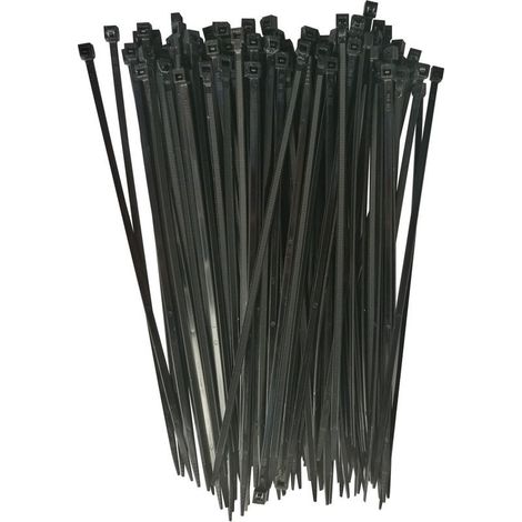 Lot de 100 colliers rilsan attache fils / serre cables 3.5 mm x 200 mm (1/2)