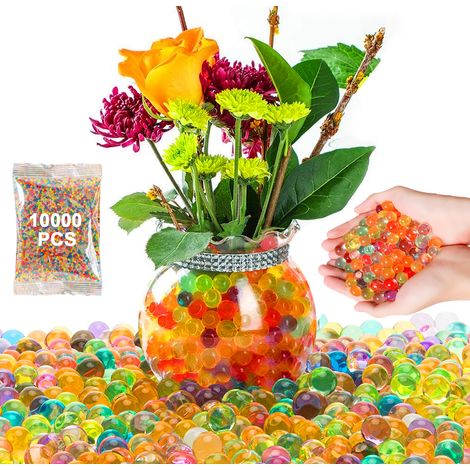 10.000 perline d'acqua in gel biodegradabili multicolore per vasi, piante e decorazioni per la casa.