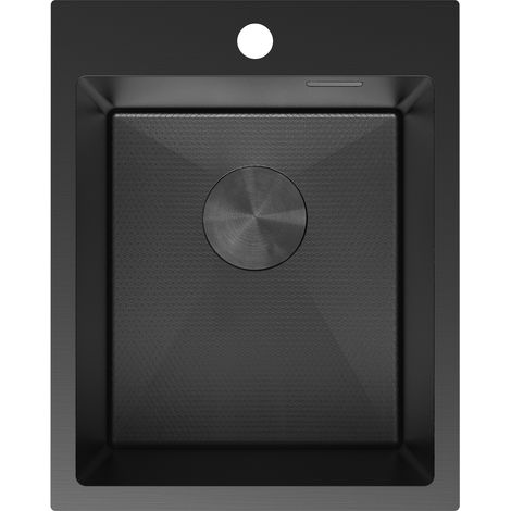 Mexen Solix lavello in acciaio 1-vasca 400 x 500 mm, nero HC - 6406401000-70HC (1/5)