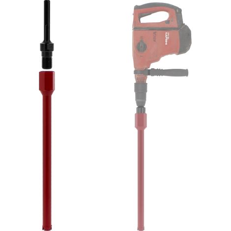 Corona de diamante Ø 27 mm con adaptador para taladro y martillo perforador SDS-max (1/5)