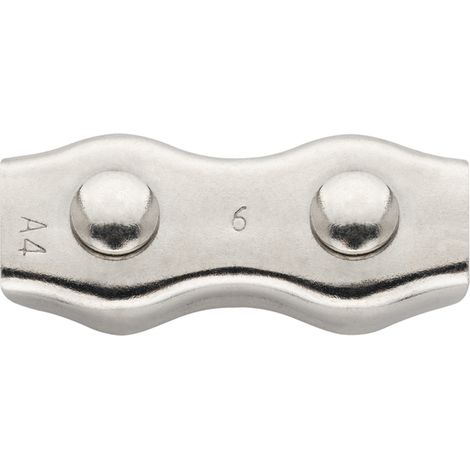 Serre-câble plat double - Inox A4 Ø6 - Boite de 10 (1/2)
