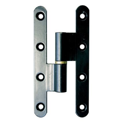 Faure – Charnière droite pour meuble – Acier époxy noir – Hauteur 140mm, largeur 70mm – Charge maximale élevée – Pour menuiserie moderne