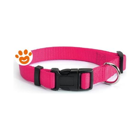 Camon Dog Collare a Sgancio Regolabile Rosa Fluo - 18 mm - Accessori