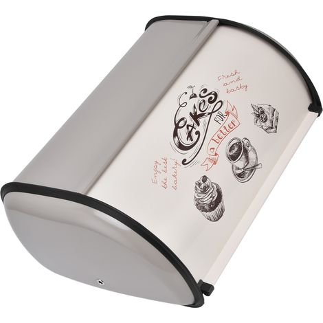 Boîte à Pain Grande Capacité avec Porte à Enroulement, Rangement pour Boulangerie Domestique, Design Mignon et Pratique (1/5)