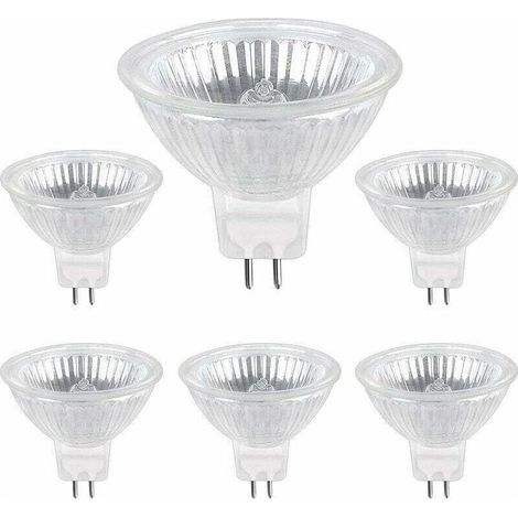 Aunrtb Ampoule Halogene GU5.3 35W 12V, 400lm Blanc Chaud 2700K Dimmable, Ampoule Spot Halogène MR16, pack de 6