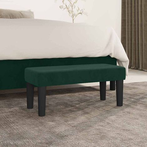 vidaXL Banc Vert foncé 70x30x30 cm Velours (1/3)