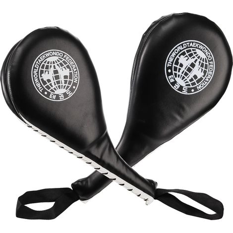 Lot de 2 paos de frappe Taekwondo, résistants, noirs (1/3)