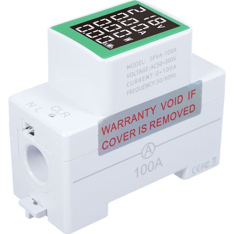 Contatore di energia per guida DIN PZEM-008 - Misura kW/kWh/Volt/Ampere - Display LCD chiaro - Precisione professionale (1/4)