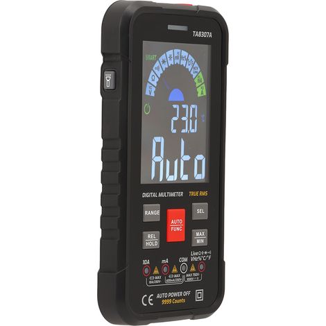 Multifunktionales Digitalmultimeter mit ultradünnem, hintergrundbeleuchtetem LCD-Bildschirm, misst Wechsel- und Gleichspannung, Stromstärke und Widerstand, tragbares elektrisches Prüfgerät (1/5)