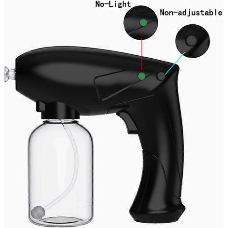 Pistolet de désinfection à vapeur sans fil nano lumière bleue 350 ml, rechargeable par USB et doté d'une lumière réglable (version améliorée).