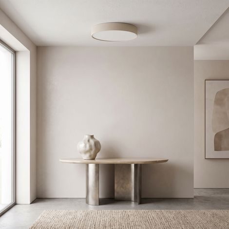 Plafón de Techo de Metal Crema d38 LED  Serie ALMUDENA (1/5)
