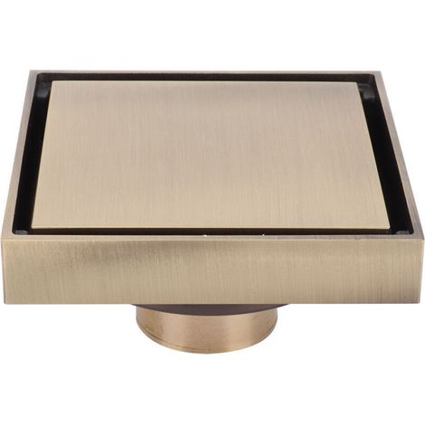 10x10cm Antique Copper Floor Drain, Odor Neutralizing Floor Drain for Kitchen, Bathroom, Hotel (1/5)