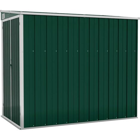 Maison Exclusive - Capanno Giardino a Parete Verde 118x194x178 cm Acciaio Zincato