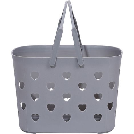 Panier De Douche Portable - Panier De Rangement En PP - Pour Salle De Bain Dortoir Cuisine Camping Gym - 24,5 X 17 X 16 Cm - 1 Pièce (1/5)