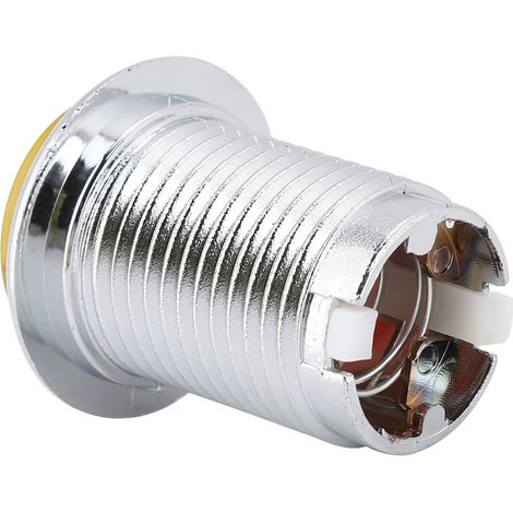 Bouton arcade chromé 32mm avec éclairage LED jaune pour machine de jeu rétro (1/5)