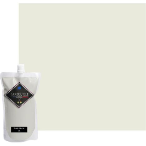 Pintura acrílica lavable satinada BARBOUILLE - Para paredes, techos, muebles y madera - 1L - Blanco Bangkok