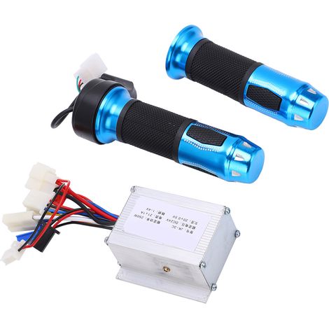 Kit de commande pour vélo électrique 24 V 250 W, accélérateur à poignée tournante en cristal bleu (1/5)