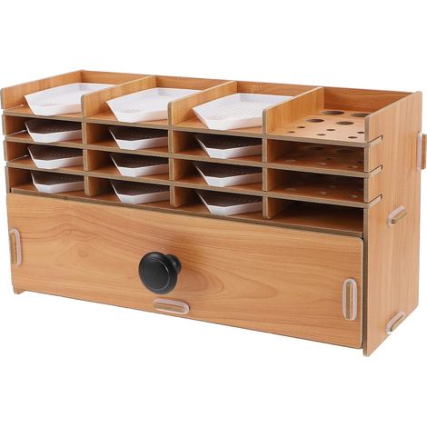 Boîte de Rangement à Plusieurs Couches Tiroirs pour Outils de Pointage Diamant, Portable et Démontable, en Bois et Plastique, pour DIY et Petits Perles (1/5)