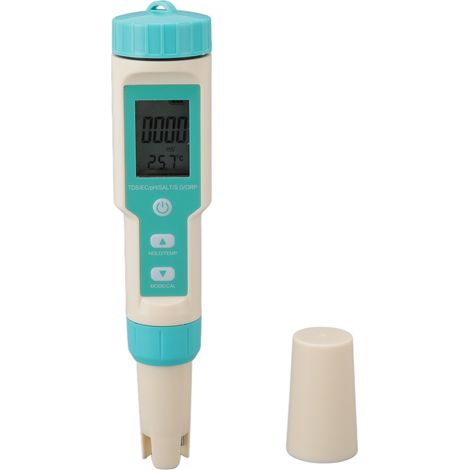Präziser digitaler 7-in-1-Wasseranalysator: ORP, pH-Wert, TDS, Temperatur, EC, Salzgehalt, Dichte, mit Pulver (1/5)