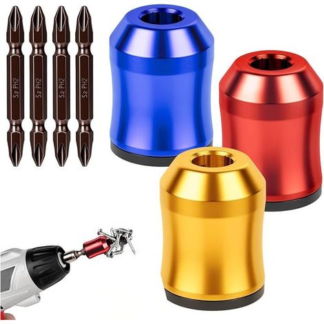 Magnetic Screwdriver Head Ring with PH2 Bits, Drill Tool, Universal Bit Holder for Hex Screwdrivers and Screwdriver Bits (1/5)