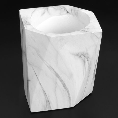 Boîte de rangement pour maquillage effet marbré, étui à maquillage en résine avec extension (petit modèle) (1/5)