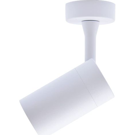 GU10 - Spot orientable 360° avec faisceau directionnable - Ampoule interchangeable - Pour salon, cuisine, couloir - IP20 (Blanc) (1/5)