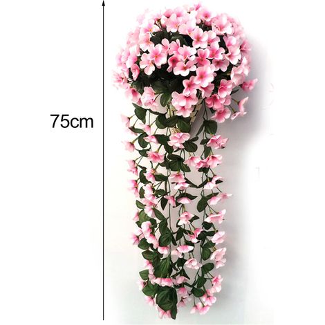 Panier Suspendu Glycine Artificielle Décoration Murale Mariage Maison Violet (1/2)