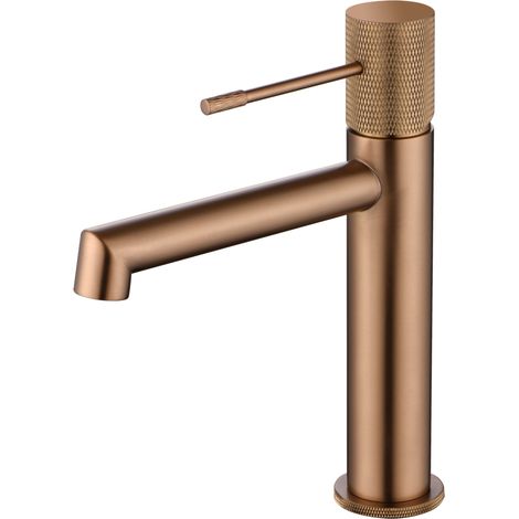 Monomando lavabo Line oro rosa cepillado