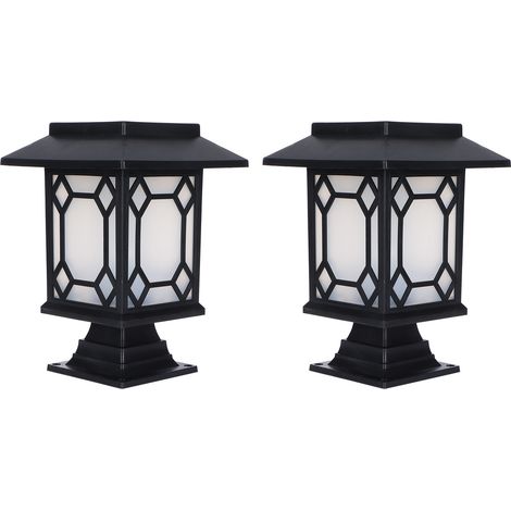 2-teiliges wasserdichtes Solar-LED-Lichterset, einzigartige Gartenlampe für Einfahrt, Terrasse und Außendekoration (1/5)