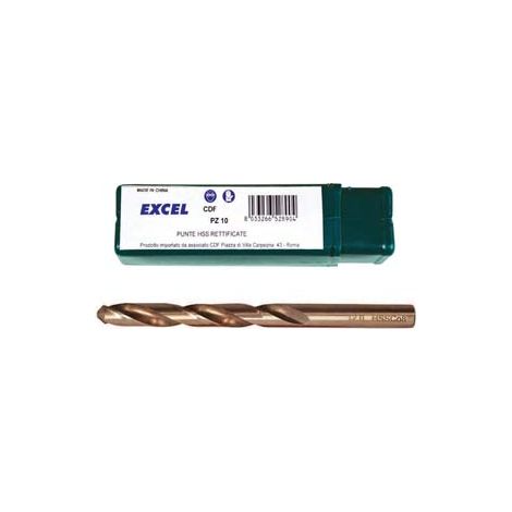 PUNTE HSS RETTIFICATE COBALTO- - ø mm.10 - 5 pezzi EXCEL