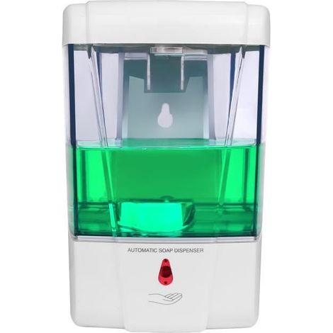 Distributeur Automatique Savon Liquide Gel Mural Salle de 600ml Distributeur de savon à capteur IR (1/4)