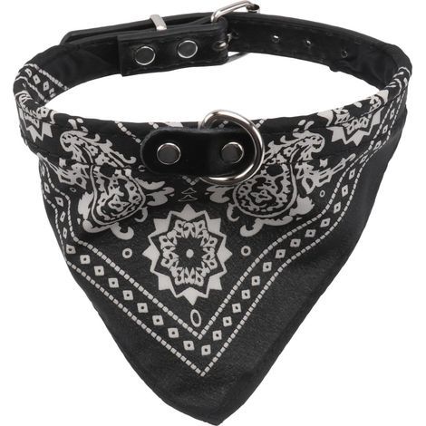 Bandana Triangulaire pour Chien S Taille 1.5cm Léger et Portable en PU et Tissu, Serviette à Salive pour Animaux pour Nettoyage et Alimentation (1/5)