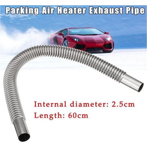 NEUFU Tuyau d\'échappement De Chauffage Acier Inoxydable Argent 60cm Pour Voiture (1/4)