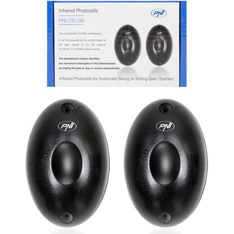 Accessoire de portail - PNI CEL130 - Photocellules noires - 24 V - Portée jusqu'à 10 m (1/4)