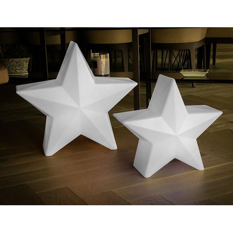 NOVA 60 Lámpara con Forma de Estrella. Decoración de Navidad. Cable con Luz LED Cálida 3000K Muy Resistente al Exterior. Hecha de Polietileno en España (1/3)