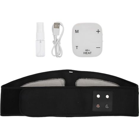 Ceinture chauffante infrarouge lointain pour soulager les douleurs lombaires, réglable et massante (Appareil principal + Ceinture)
