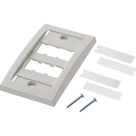 PANDUIT CFPE6IWY 1-GANG 6-PORT FACEPLATE, OFF WHITE
